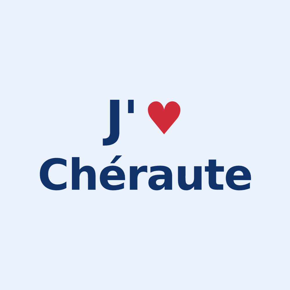 Sticker personnalisé Chéraute — design J'aime Chéraute