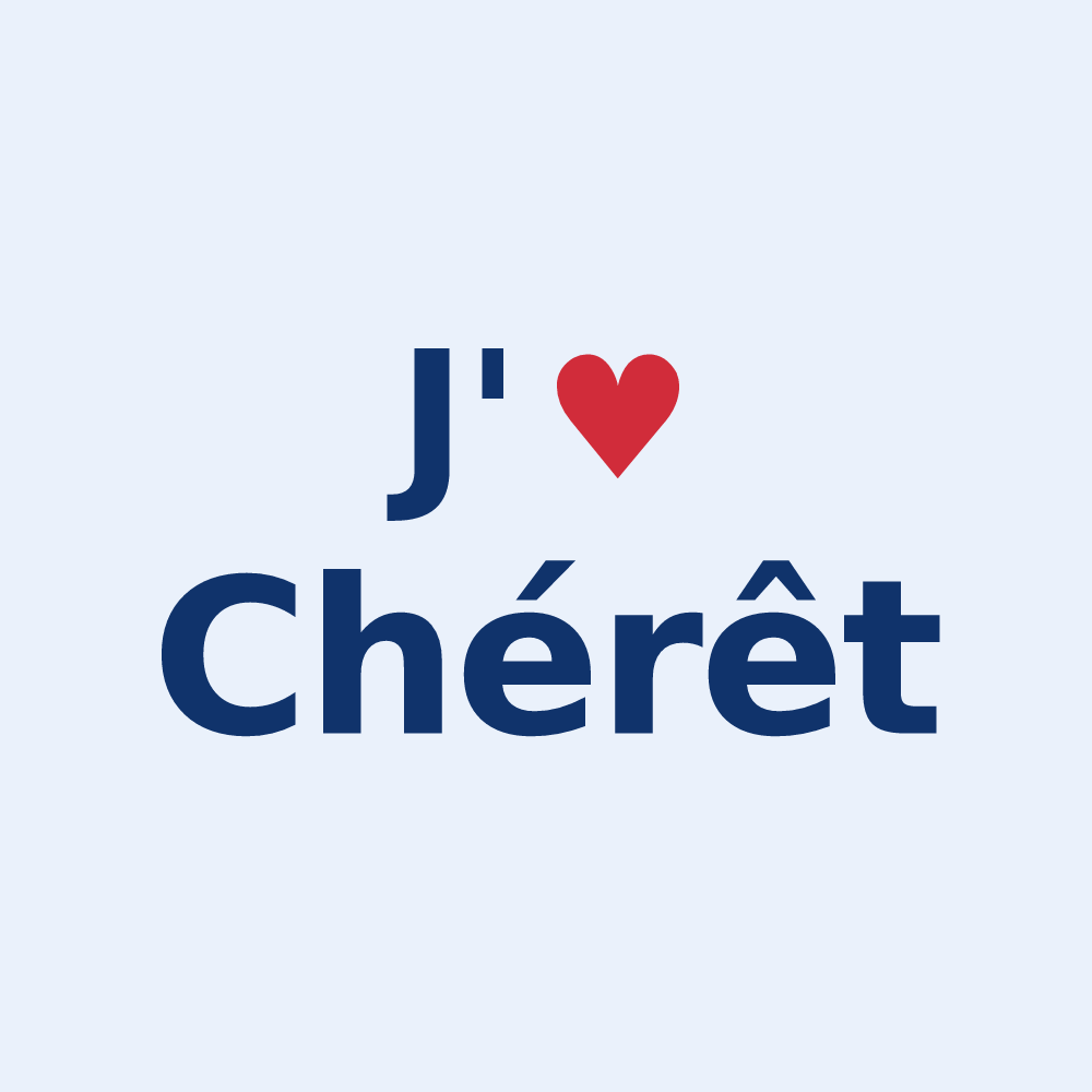 Sticker personnalisé Chérêt — design J'aime Chérêt