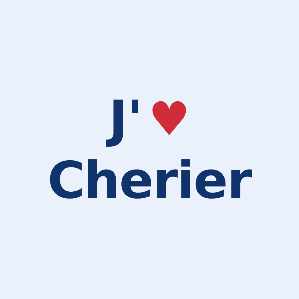 Sticker personnalisé Cherier — design J'aime Cherier