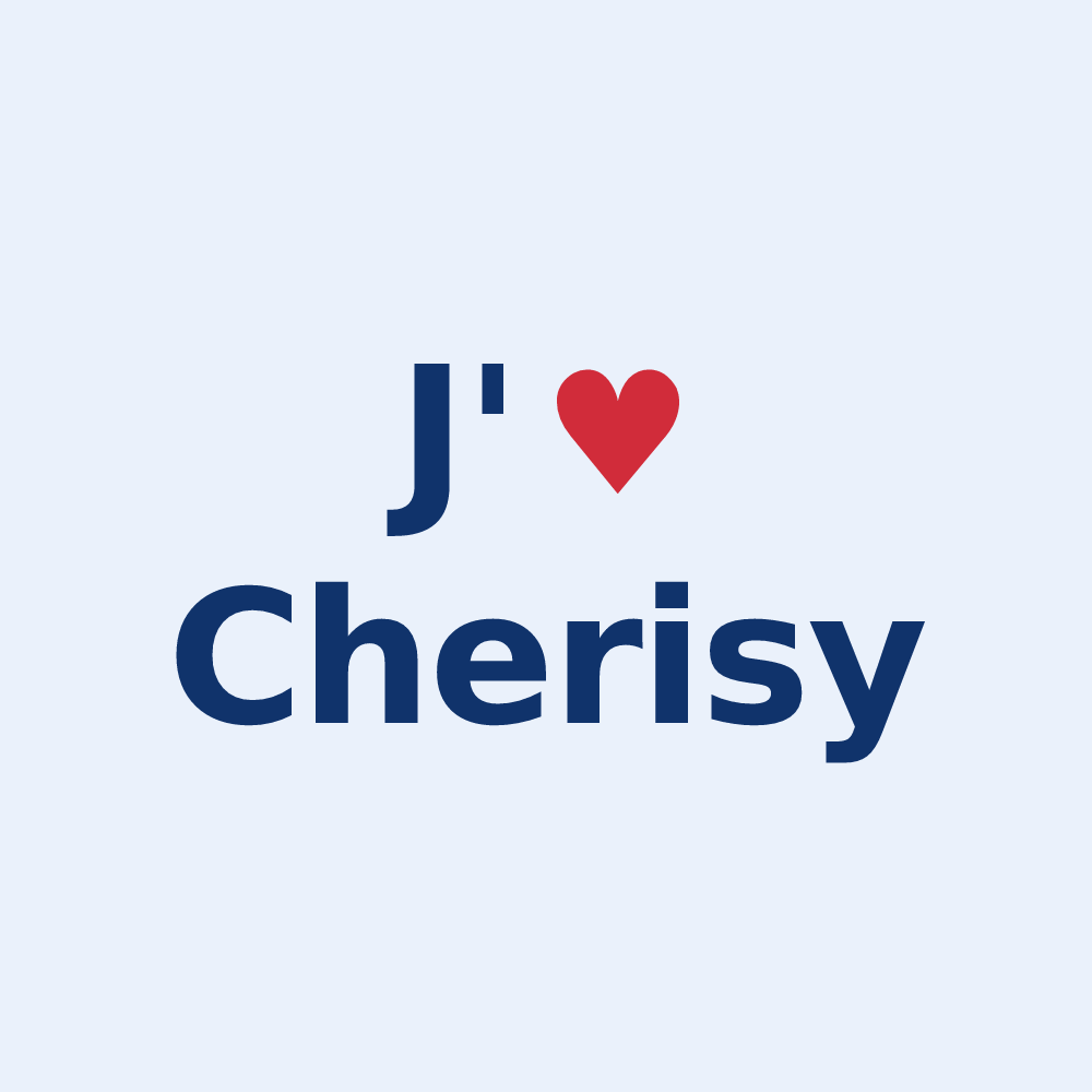 Sticker personnalisé Cherisy — design J'aime Cherisy
