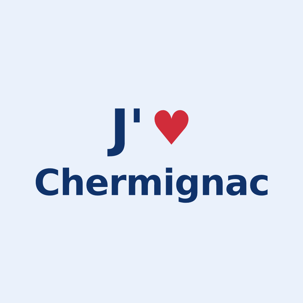 Sticker personnalisé Chermignac — design J'aime Chermignac