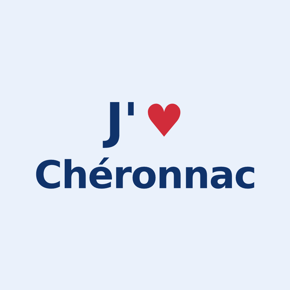 Sticker personnalisé Chéronnac — design J'aime Chéronnac