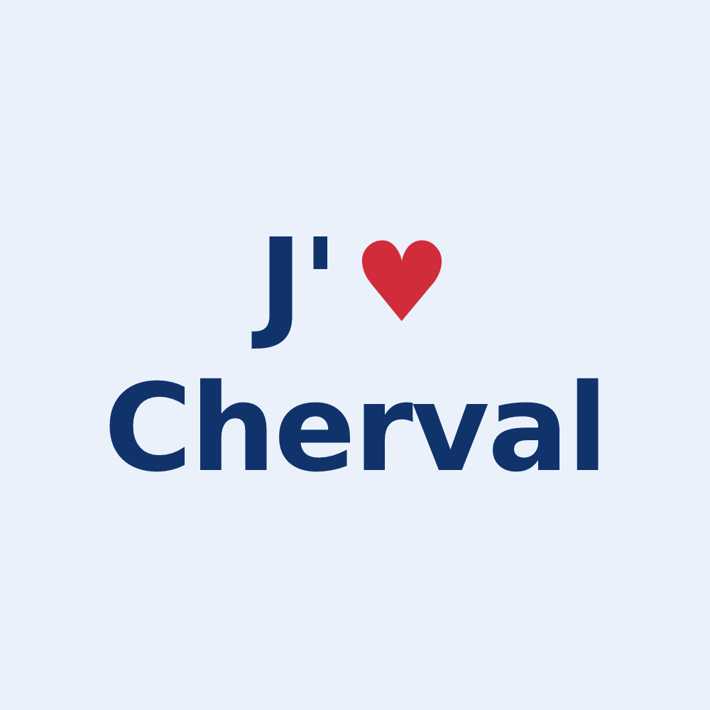 Sticker personnalisé Cherval — design J'aime Cherval