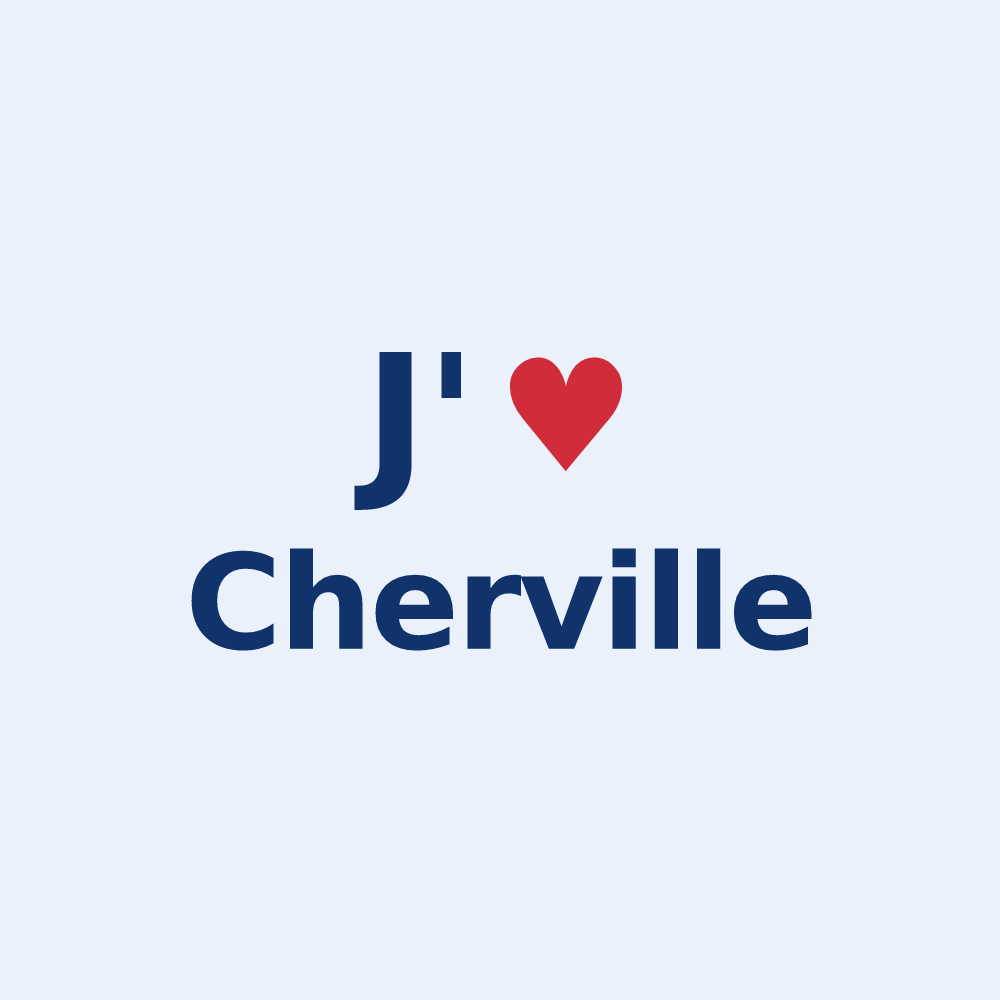 Sticker personnalisé Cherville — design J'aime Cherville