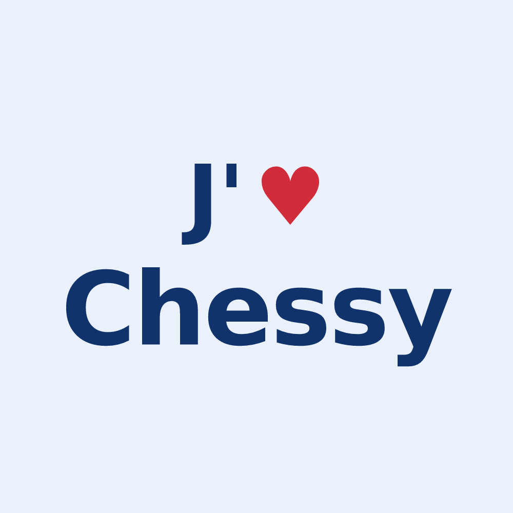 Sticker personnalisé Chessy — design J'aime Chessy