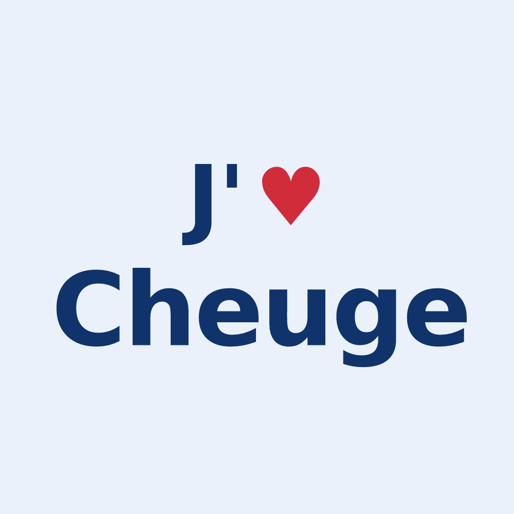 Sticker personnalisé Cheuge — design J'aime Cheuge