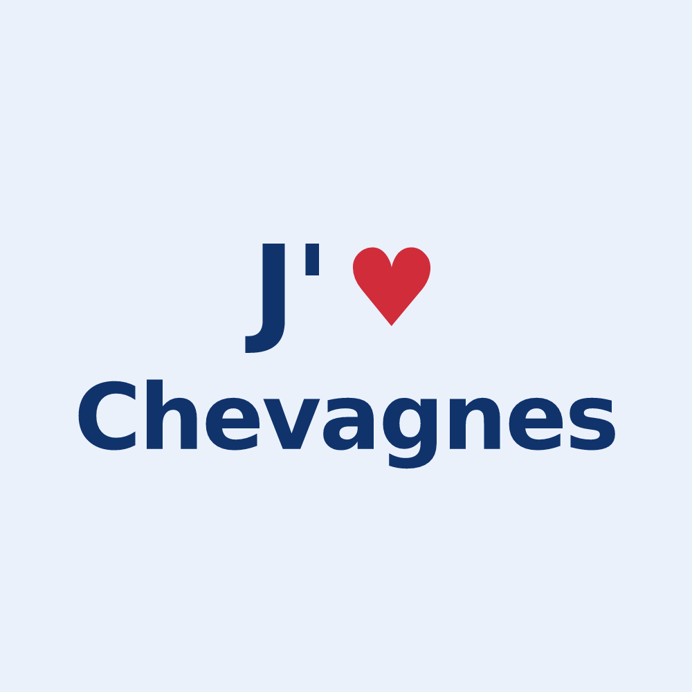 Sticker personnalisé Chevagnes — design J'aime Chevagnes