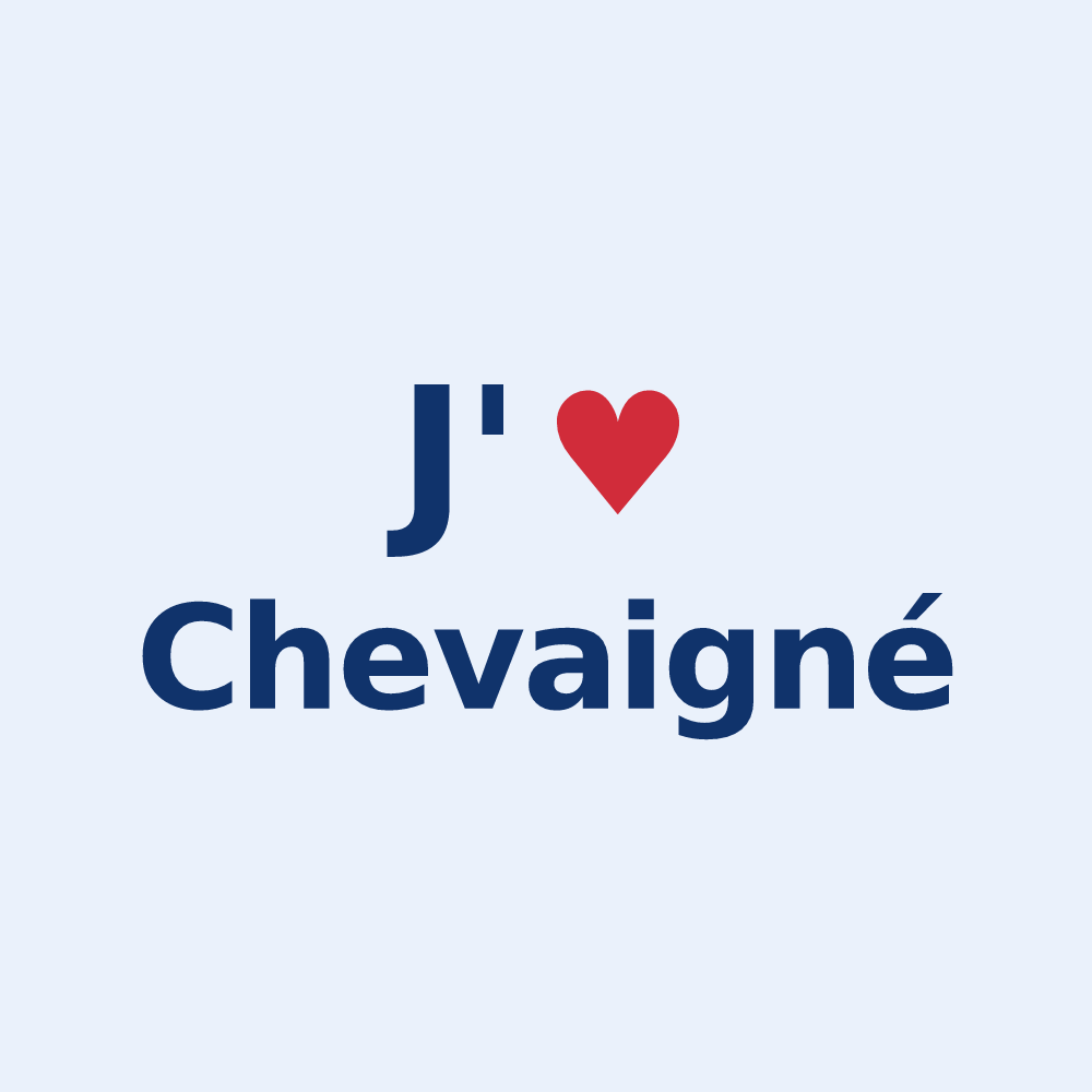Sticker personnalisé Chevaigné — design J'aime Chevaigné