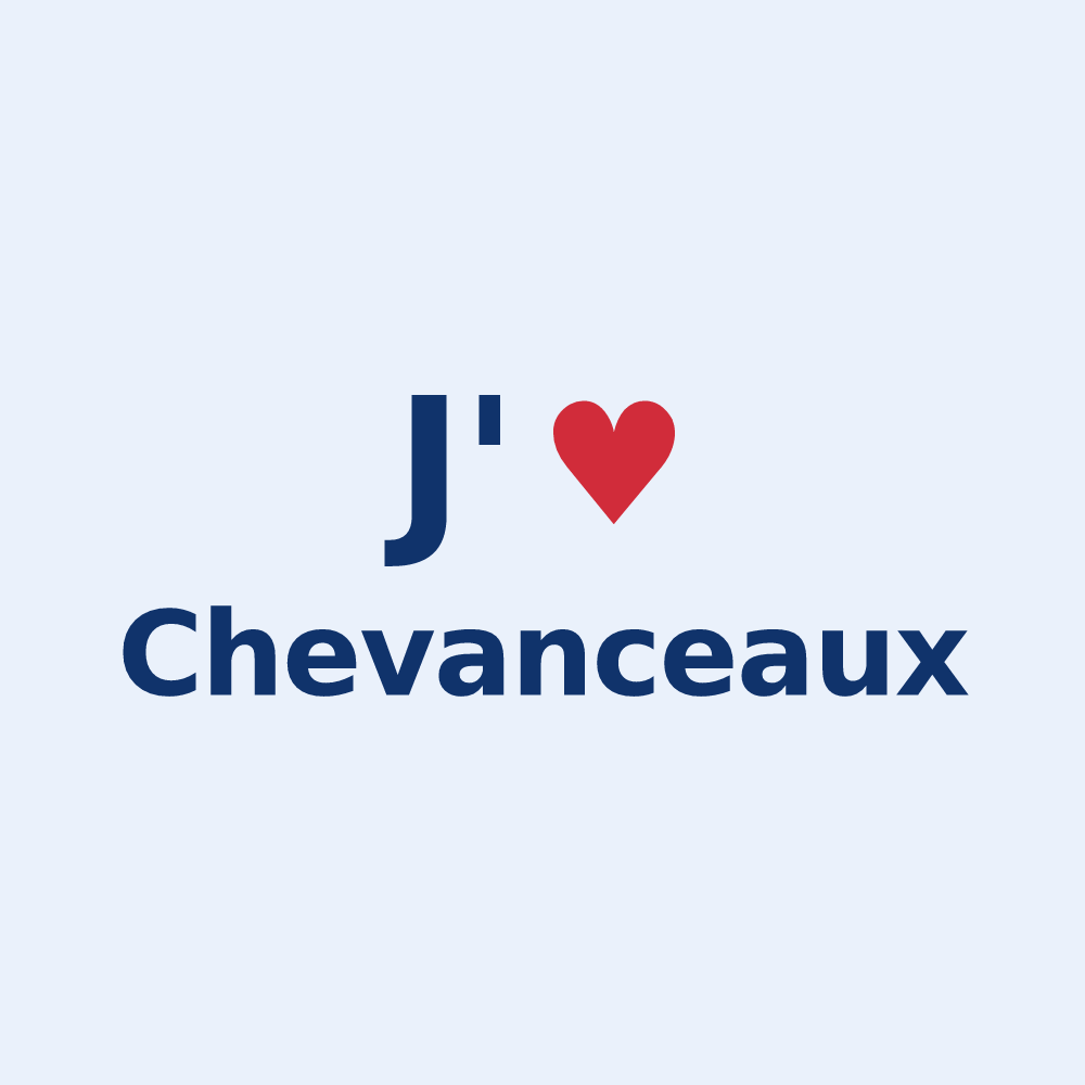 Sticker personnalisé Chevanceaux — design J'aime Chevanceaux
