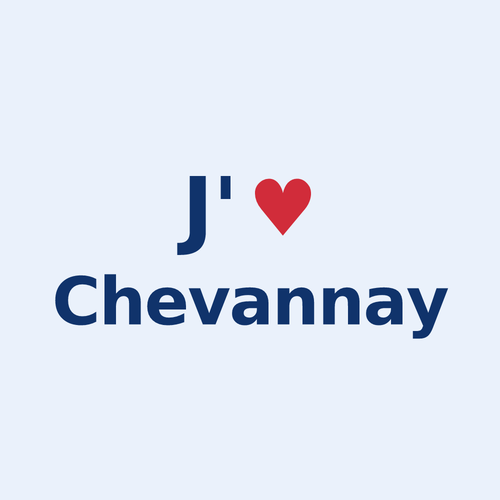 Sticker personnalisé Chevannay — design J'aime Chevannay