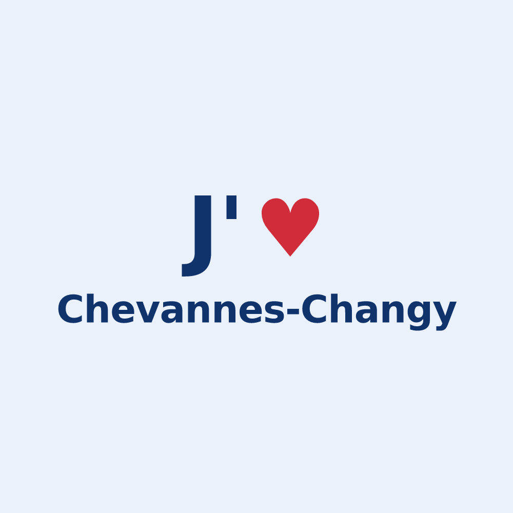 Sticker personnalisé Chevannes-Changy — design J'aime Chevannes-Changy