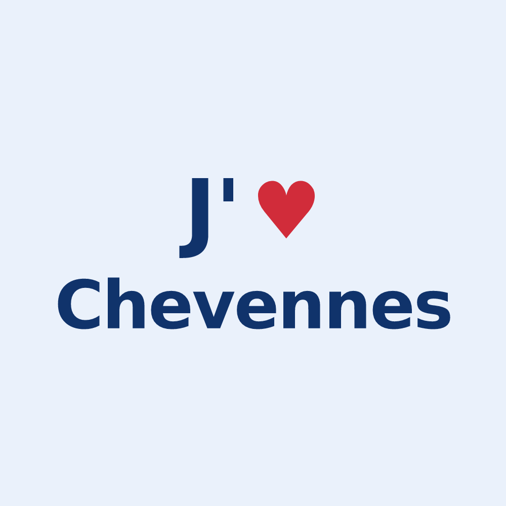 Sticker personnalisé Chevennes — design J'aime Chevennes
