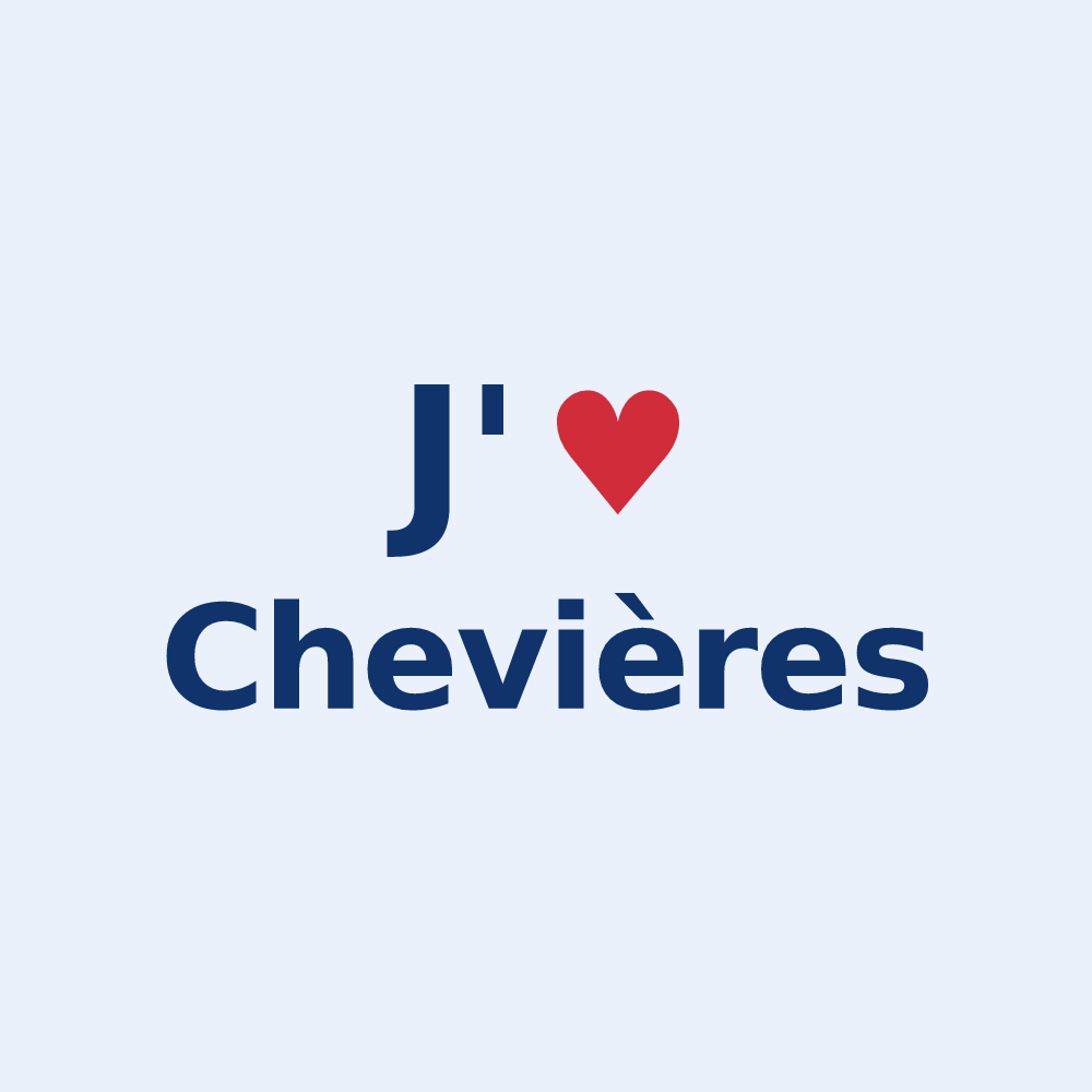 Sticker personnalisé Chevières — design J'aime Chevières