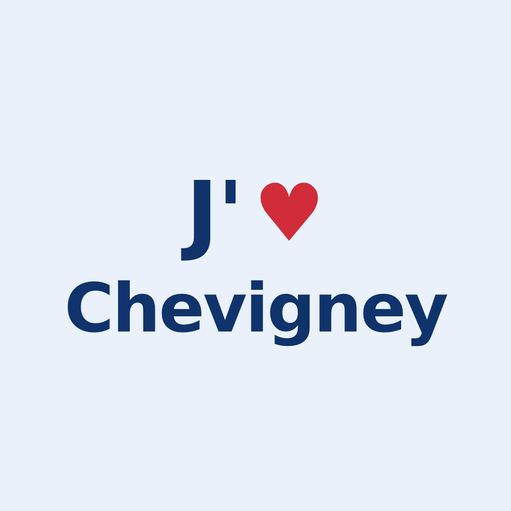Sticker personnalisé Chevigney — design J'aime Chevigney