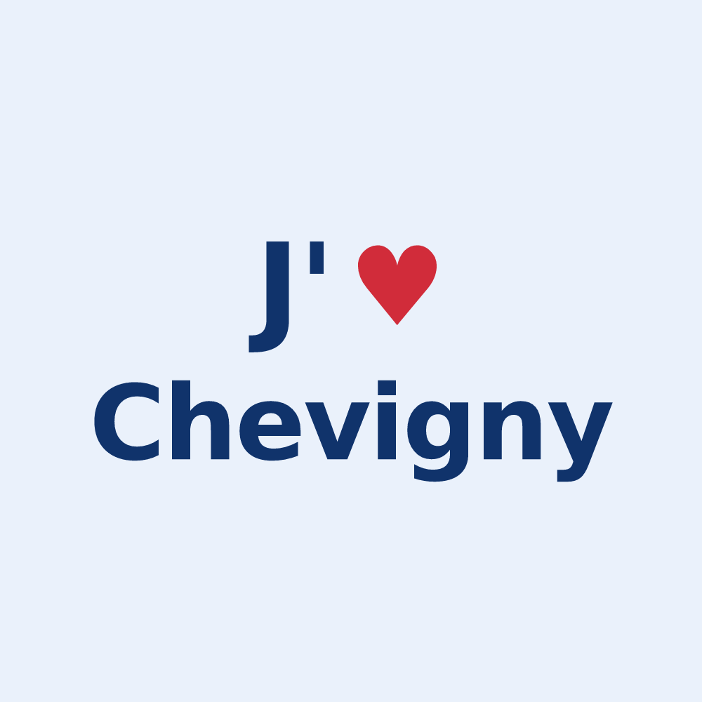 Sticker personnalisé Chevigny — design J'aime Chevigny