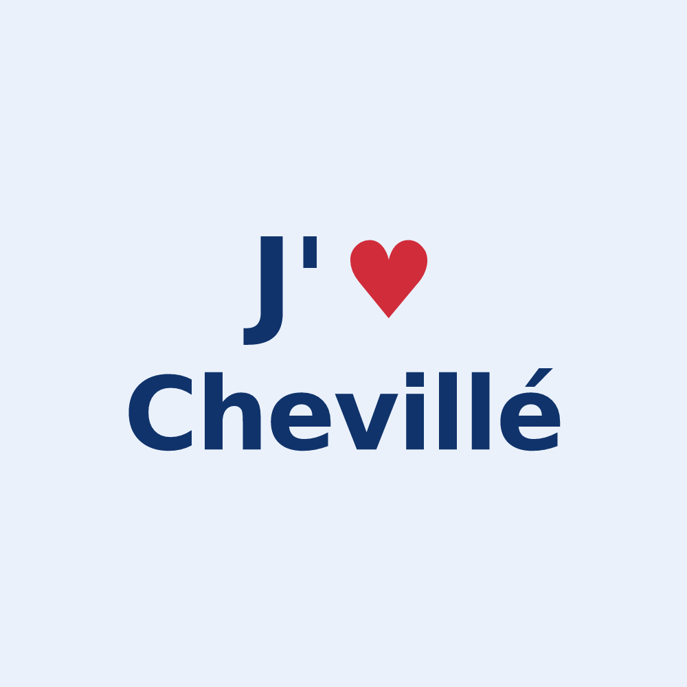 Sticker personnalisé Chevillé — design J'aime Chevillé