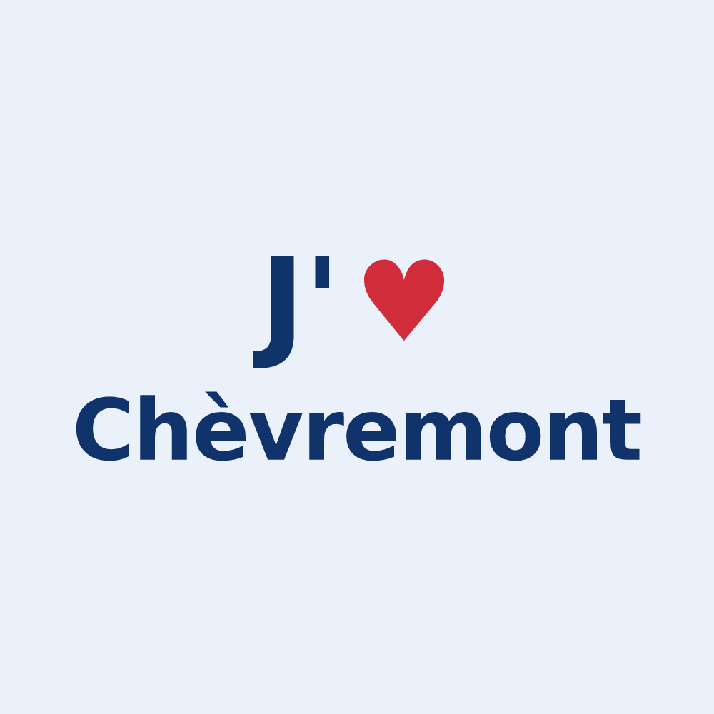 Sticker personnalisé Chèvremont — design J'aime Chèvremont