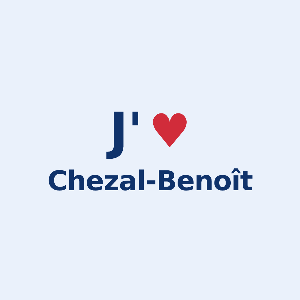Sticker personnalisé Chezal-Benoît — design J'aime Chezal-Benoît