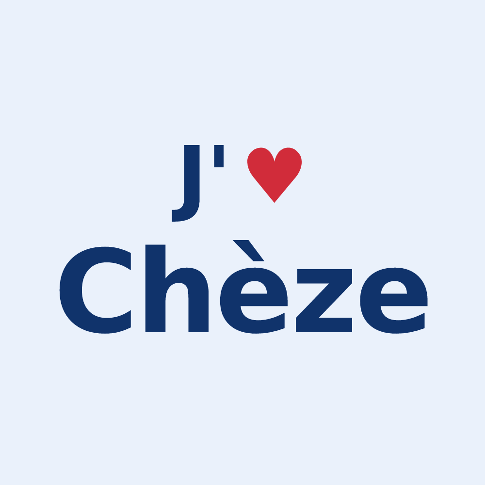 Sticker personnalisé Chèze — design J'aime Chèze