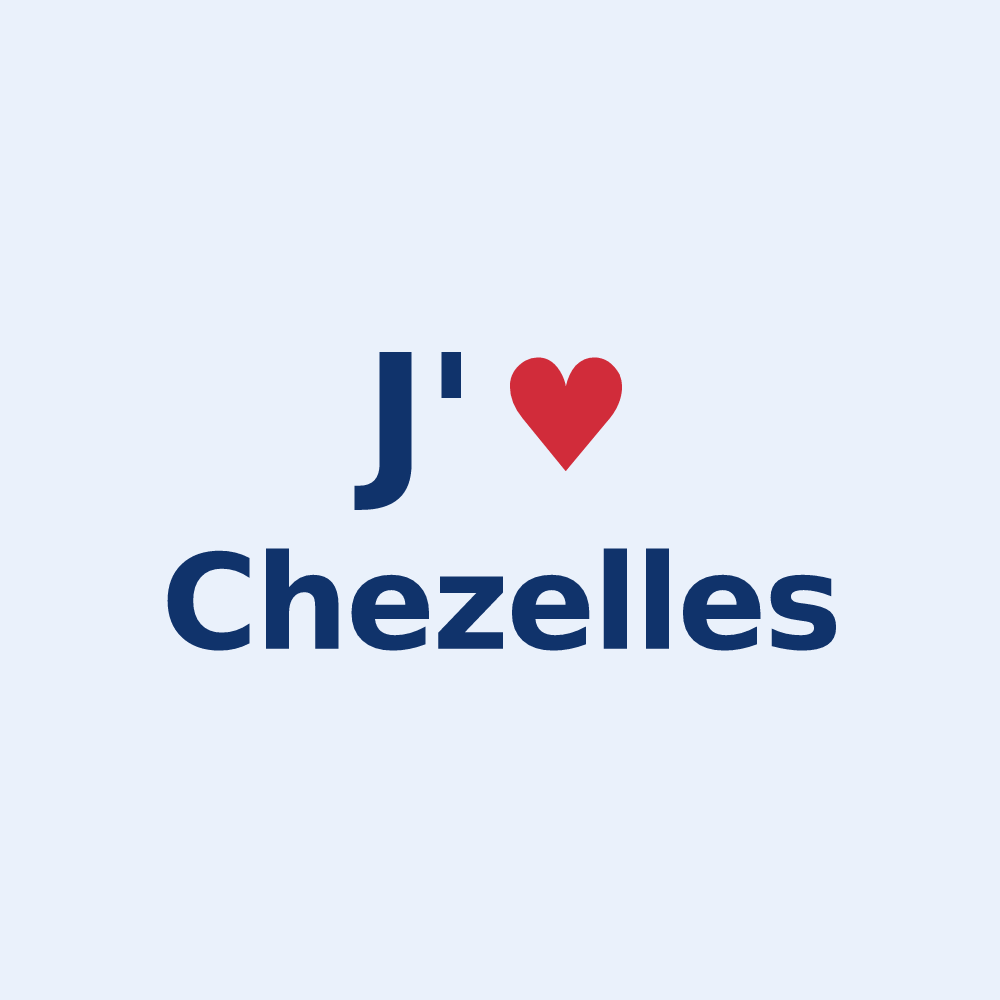 Sticker personnalisé Chezelles — design J'aime Chezelles