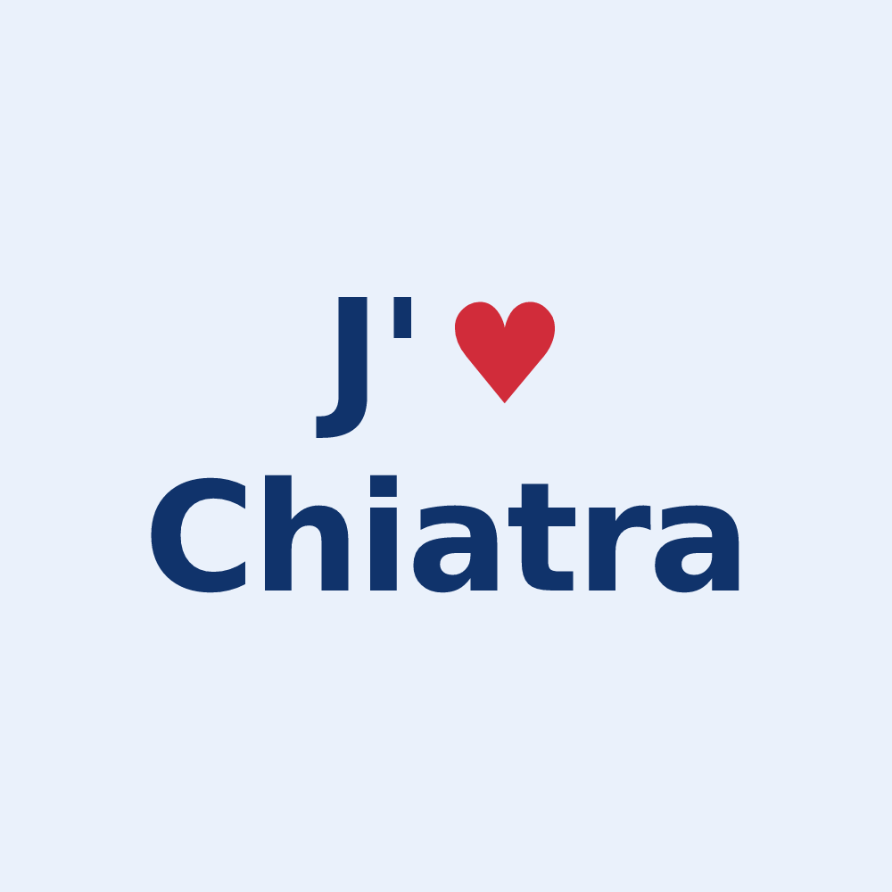Sticker personnalisé Chiatra — design J'aime Chiatra