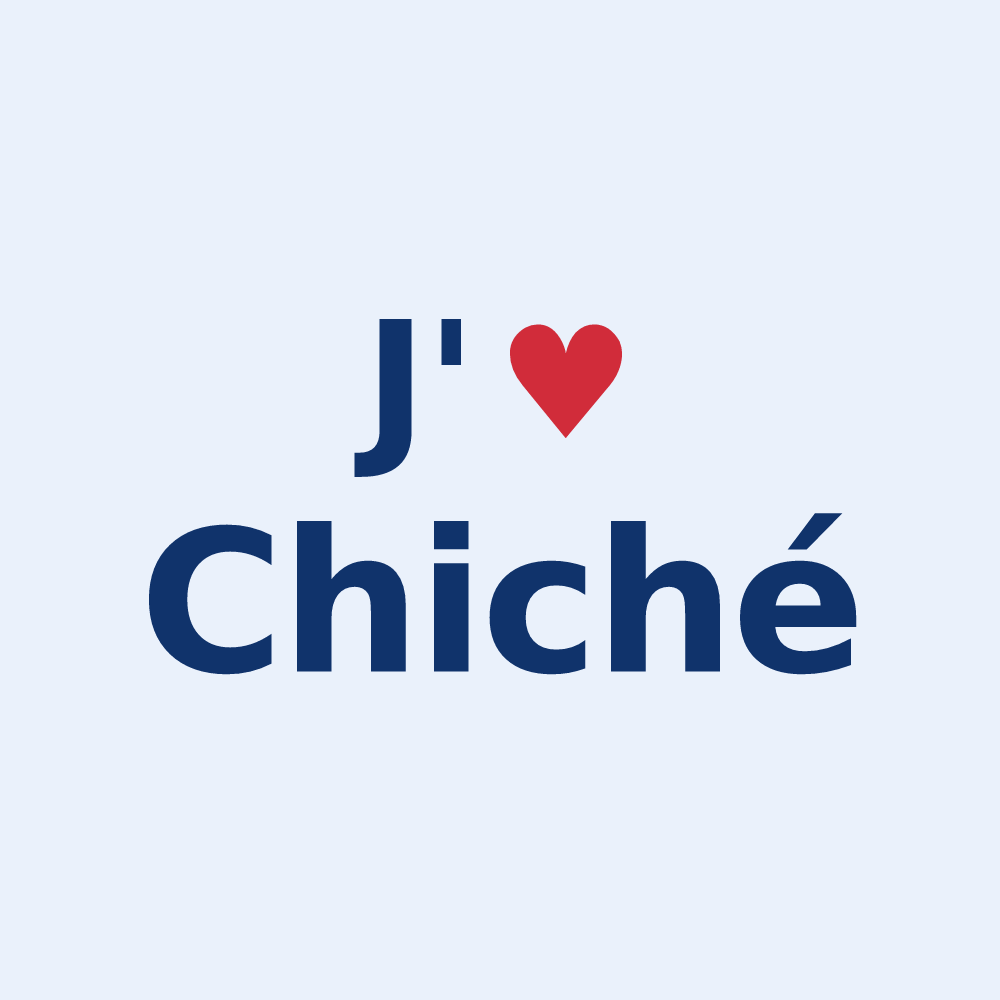 Sticker personnalisé Chiché — design J'aime Chiché