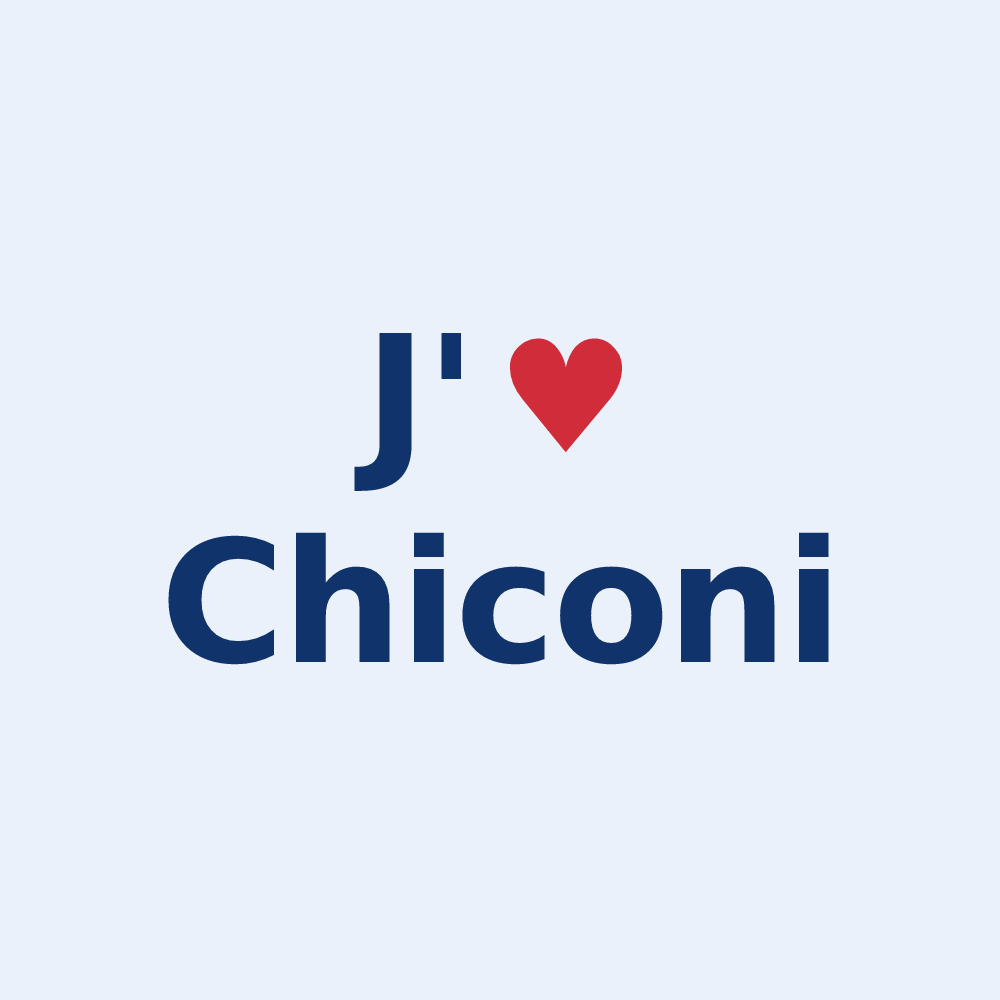 Sticker personnalisé Chiconi — design J'aime Chiconi