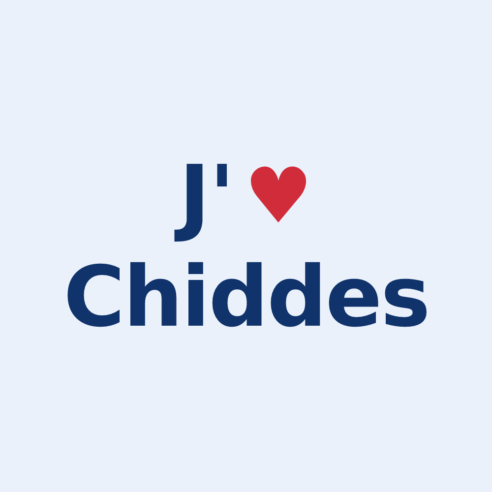 Sticker personnalisé Chiddes — design J'aime Chiddes
