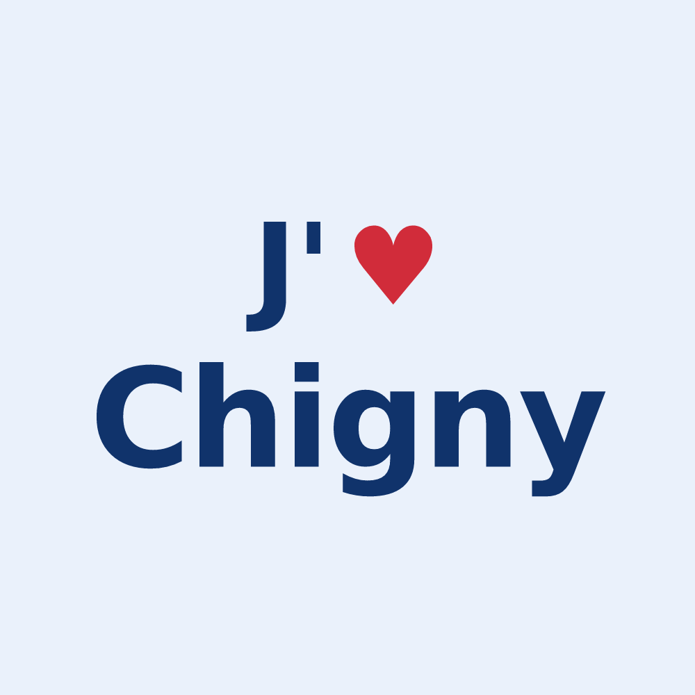 Sticker personnalisé Chigny — design J'aime Chigny