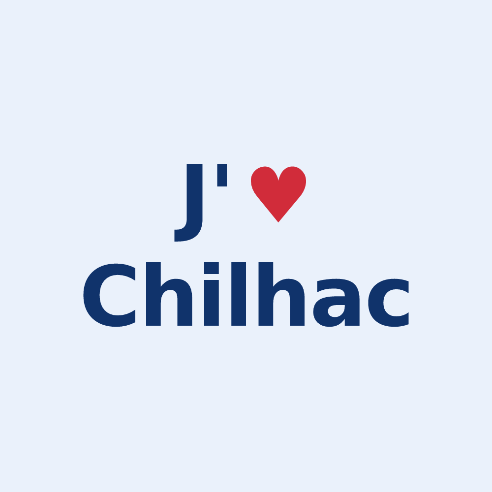 Sticker personnalisé Chilhac — design J'aime Chilhac