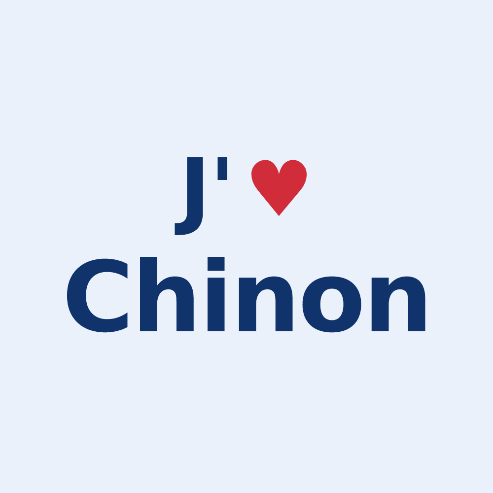 Sticker personnalisé Chinon — design J'aime Chinon