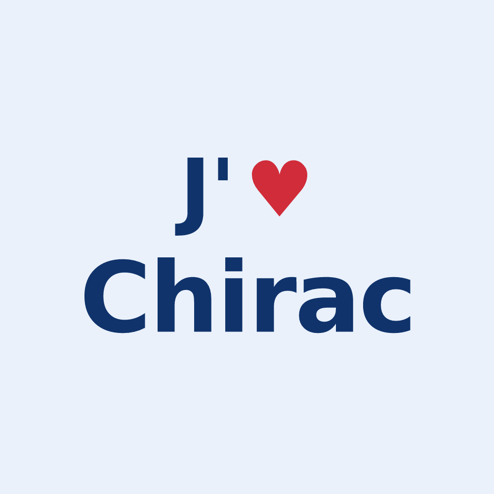 Sticker personnalisé Chirac — design J'aime Chirac