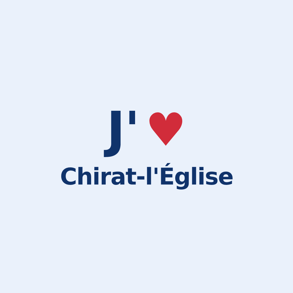 Sticker personnalisé Chirat-l'Église — design J'aime Chirat-l'Église