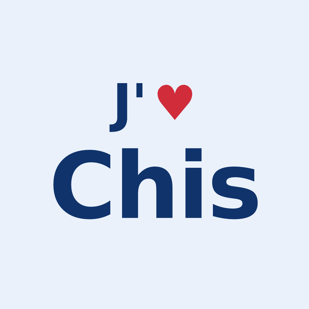 Sticker personnalisé Chis — design J'aime Chis
