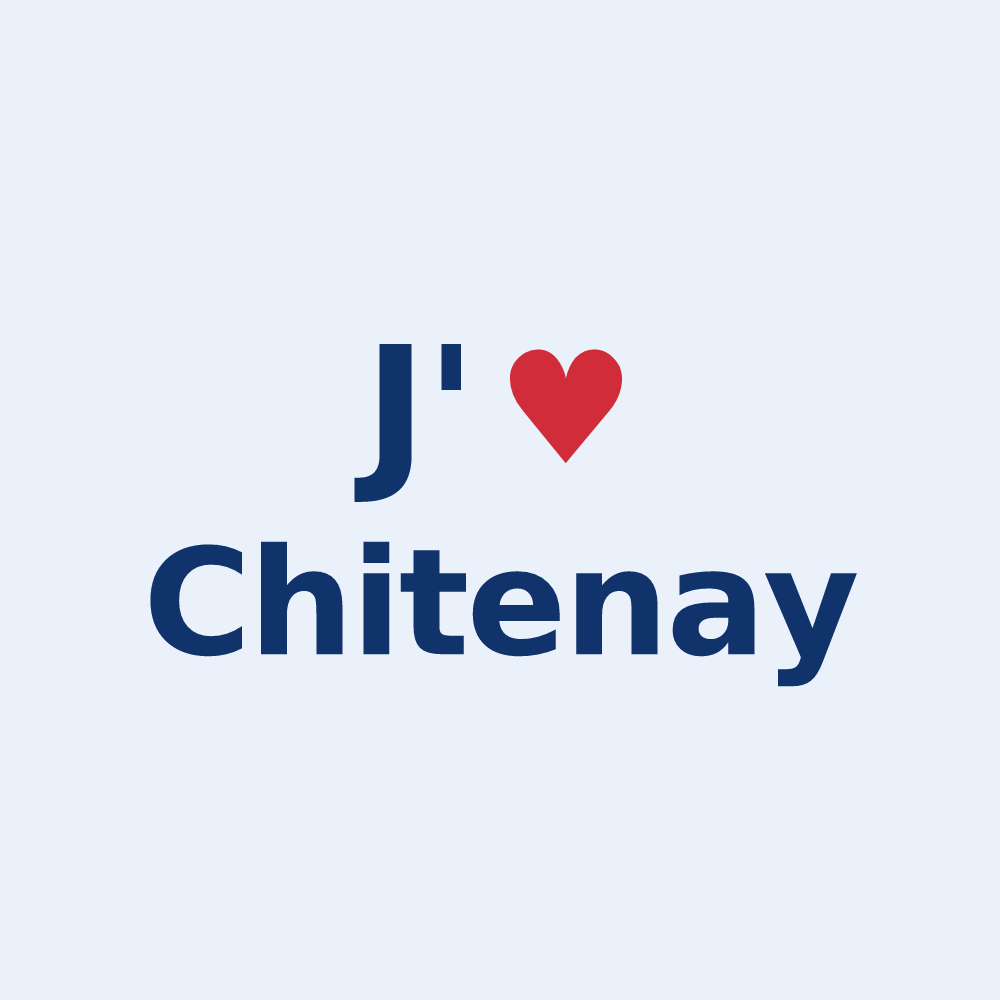 Sticker personnalisé Chitenay — design J'aime Chitenay