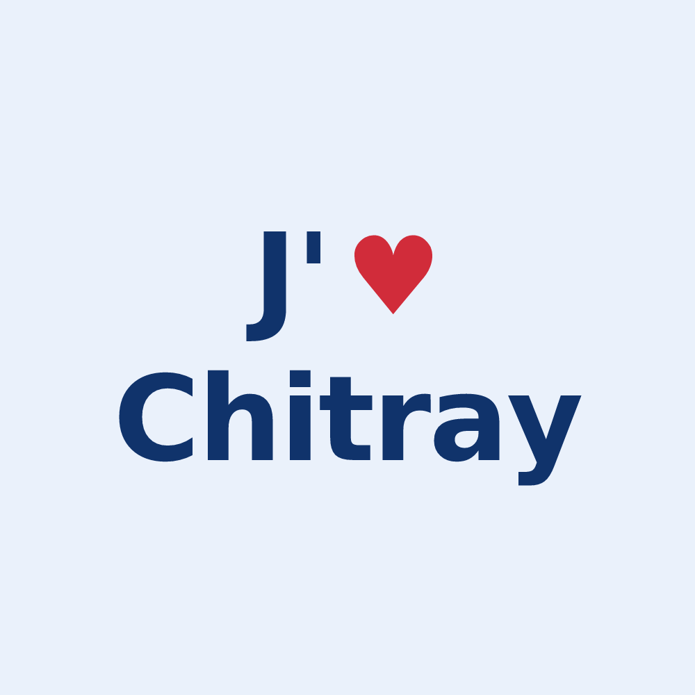 Sticker personnalisé Chitray — design J'aime Chitray