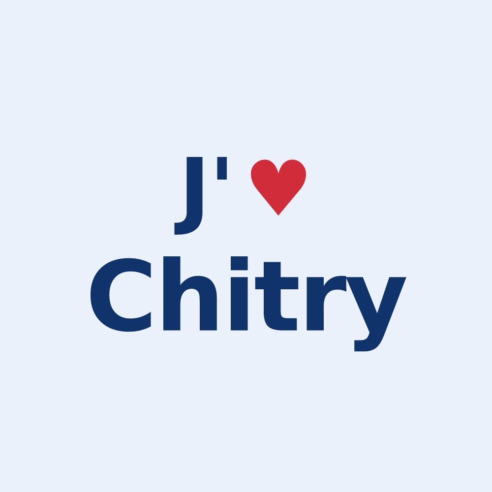 Sticker personnalisé Chitry — design J'aime Chitry