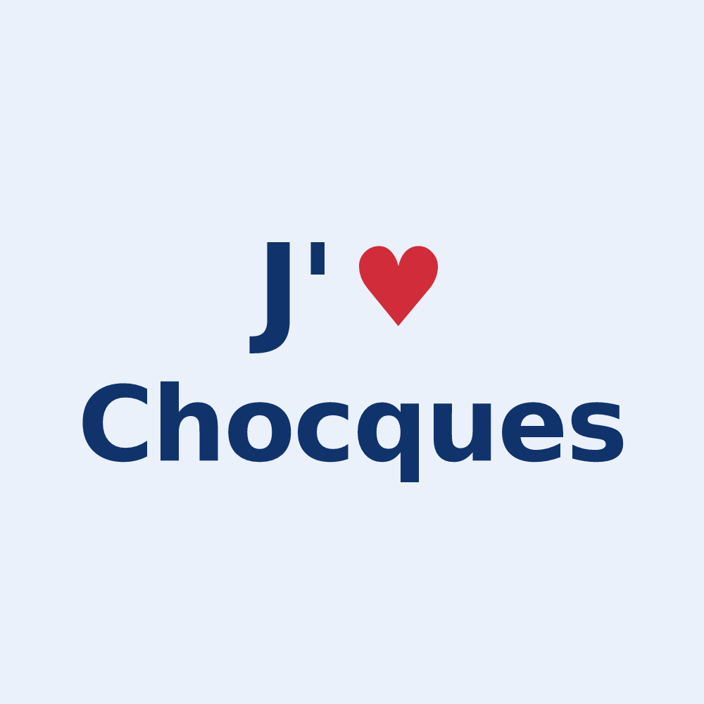 Sticker personnalisé Chocques — design J'aime Chocques