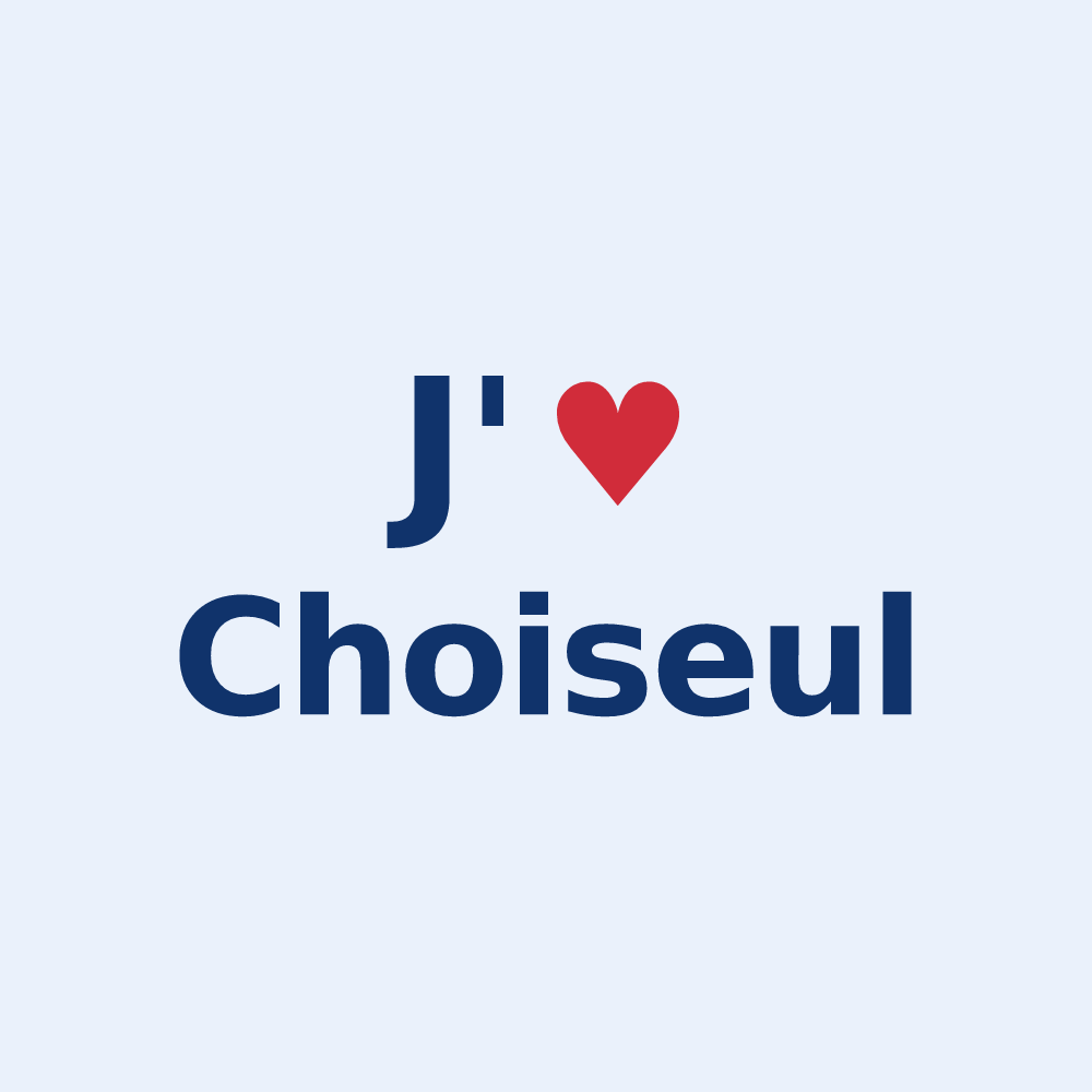 Sticker personnalisé Choiseul — design J'aime Choiseul