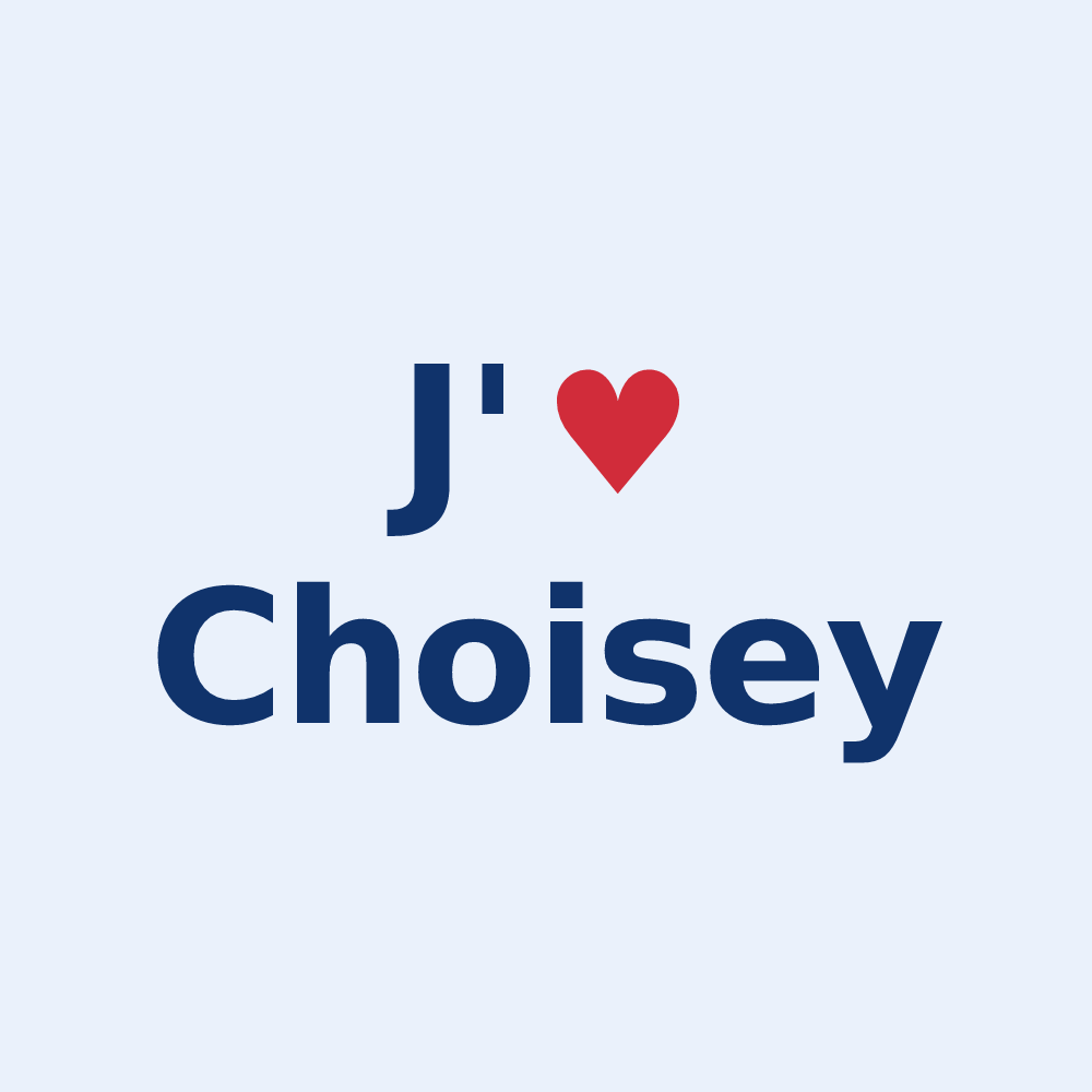 Sticker personnalisé Choisey — design J'aime Choisey
