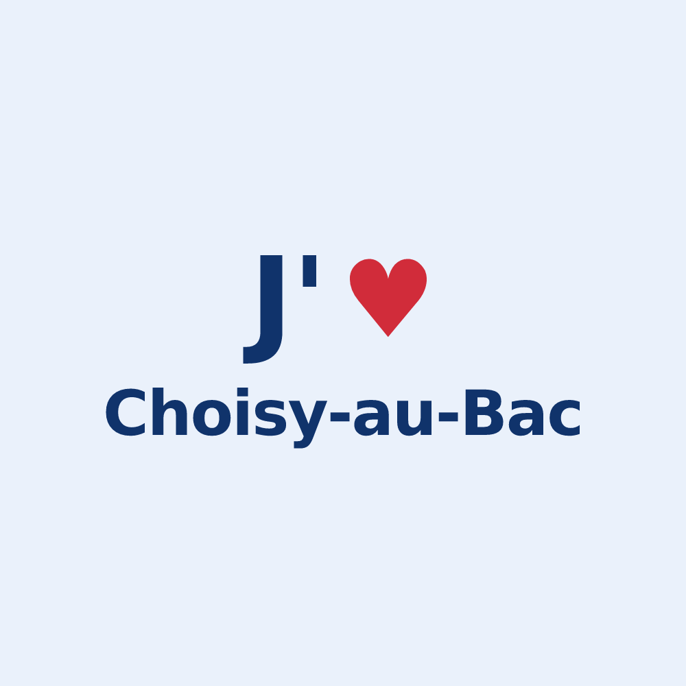 Sticker personnalisé Choisy-au-Bac — design J'aime Choisy-au-Bac