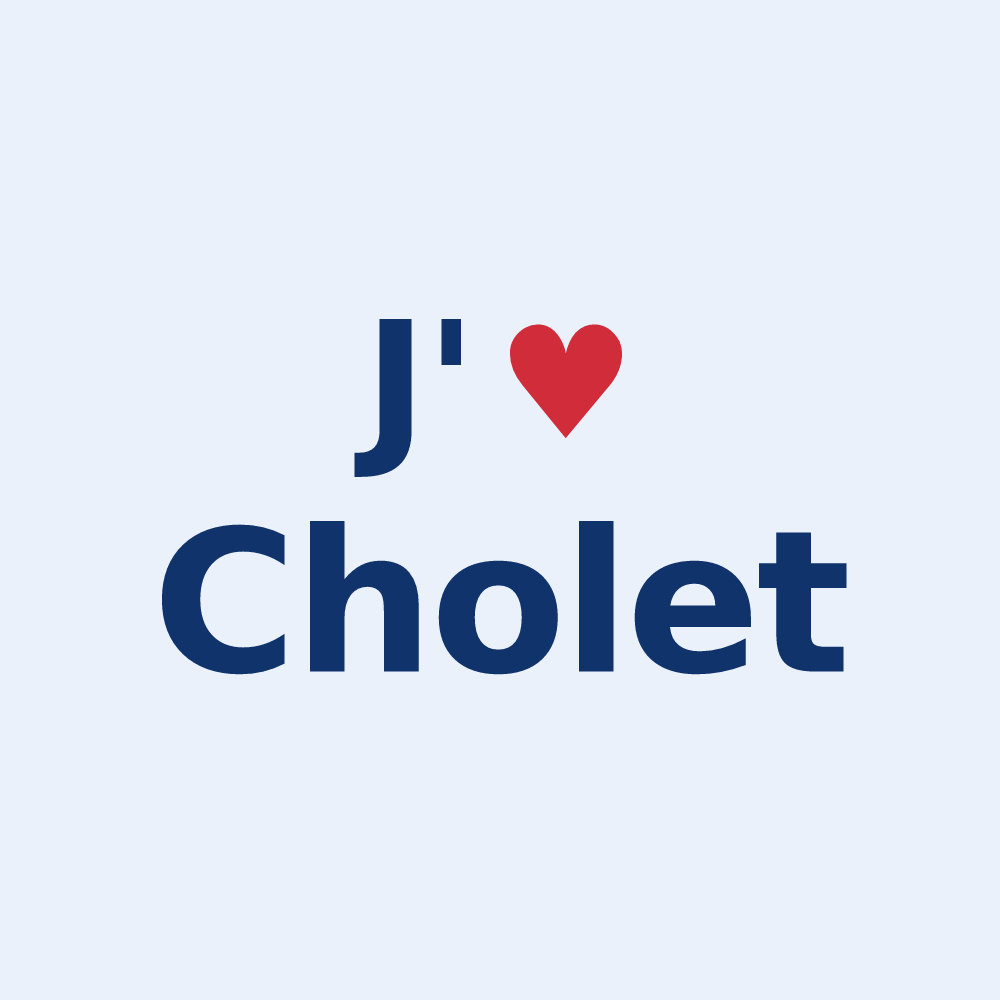 Sticker personnalisé Cholet — design J'aime Cholet