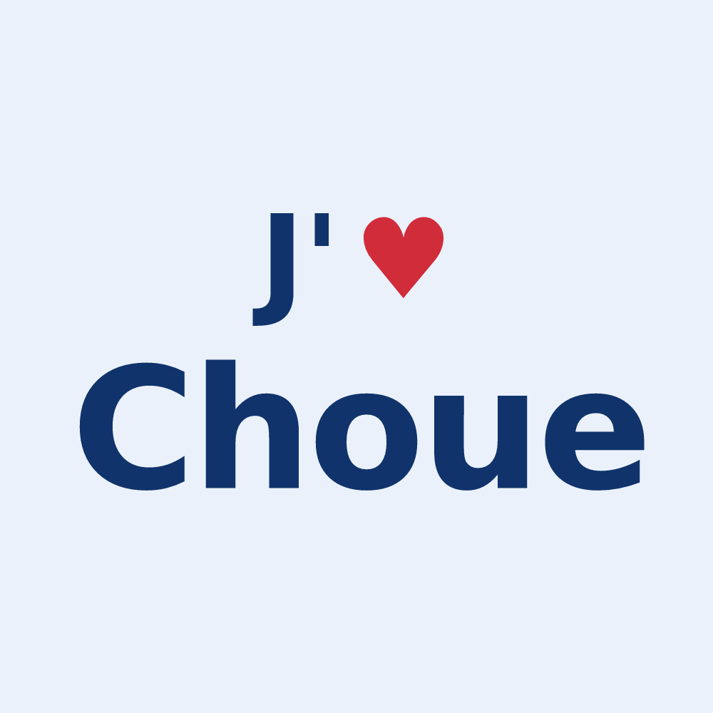 Sticker personnalisé Choue — design « J'aime Choue » imprimé sur le sticker