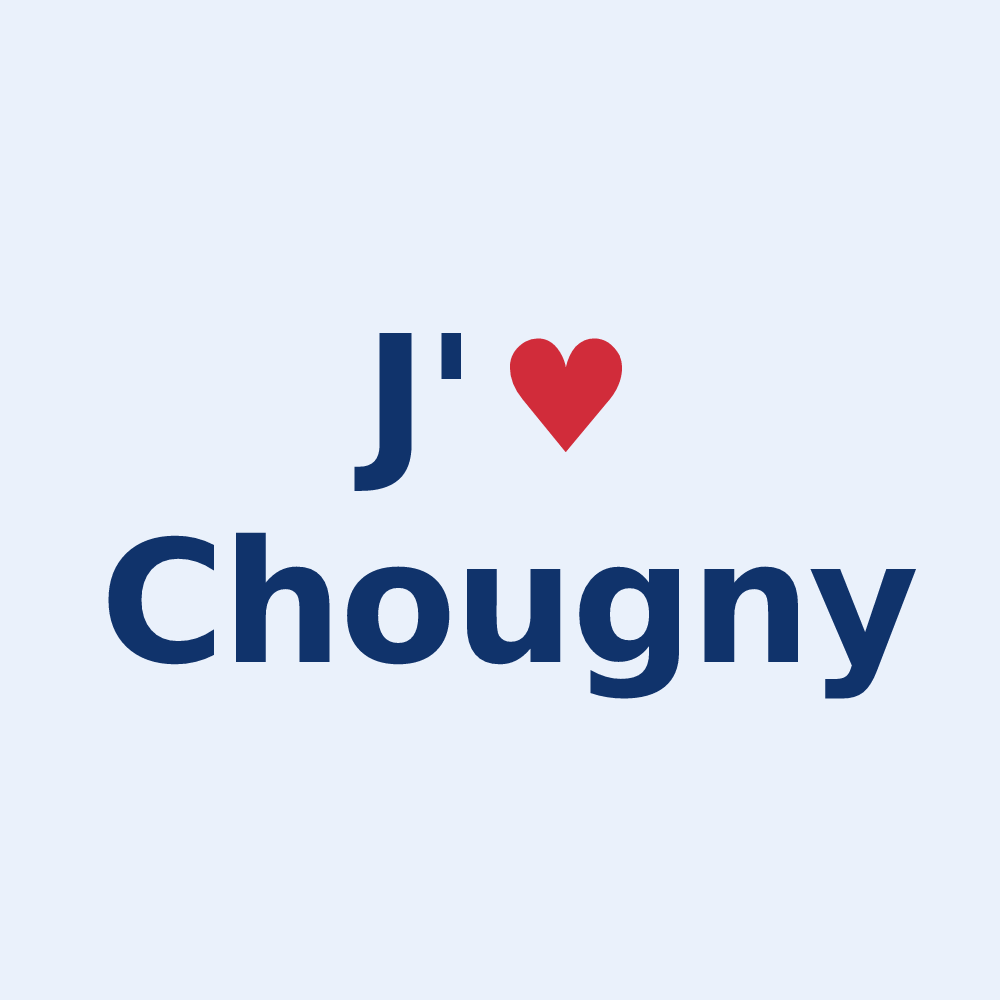 Sticker personnalisé Chougny — design J'aime Chougny