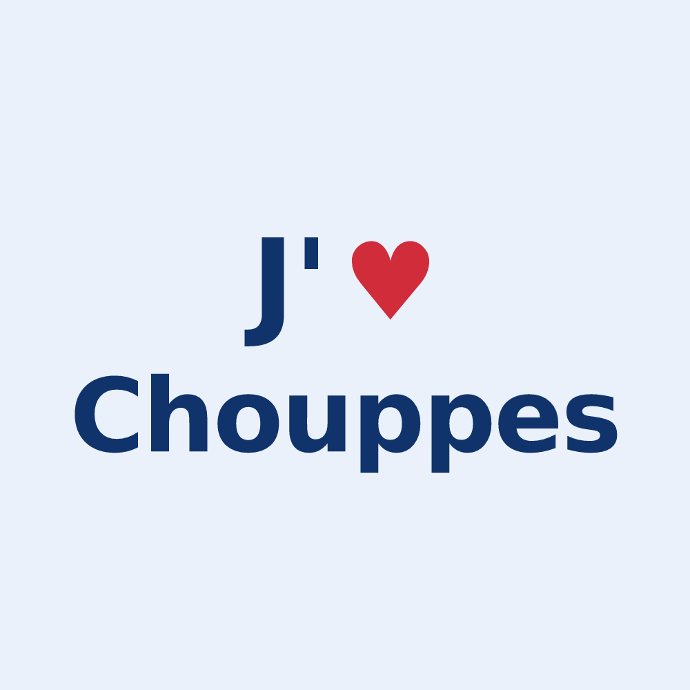 Sticker personnalisé Chouppes — design J'aime Chouppes