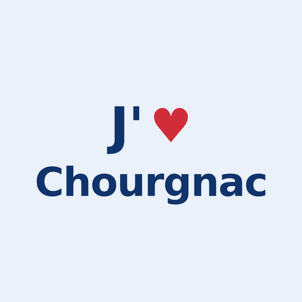 Sticker personnalisé Chourgnac — design J'aime Chourgnac