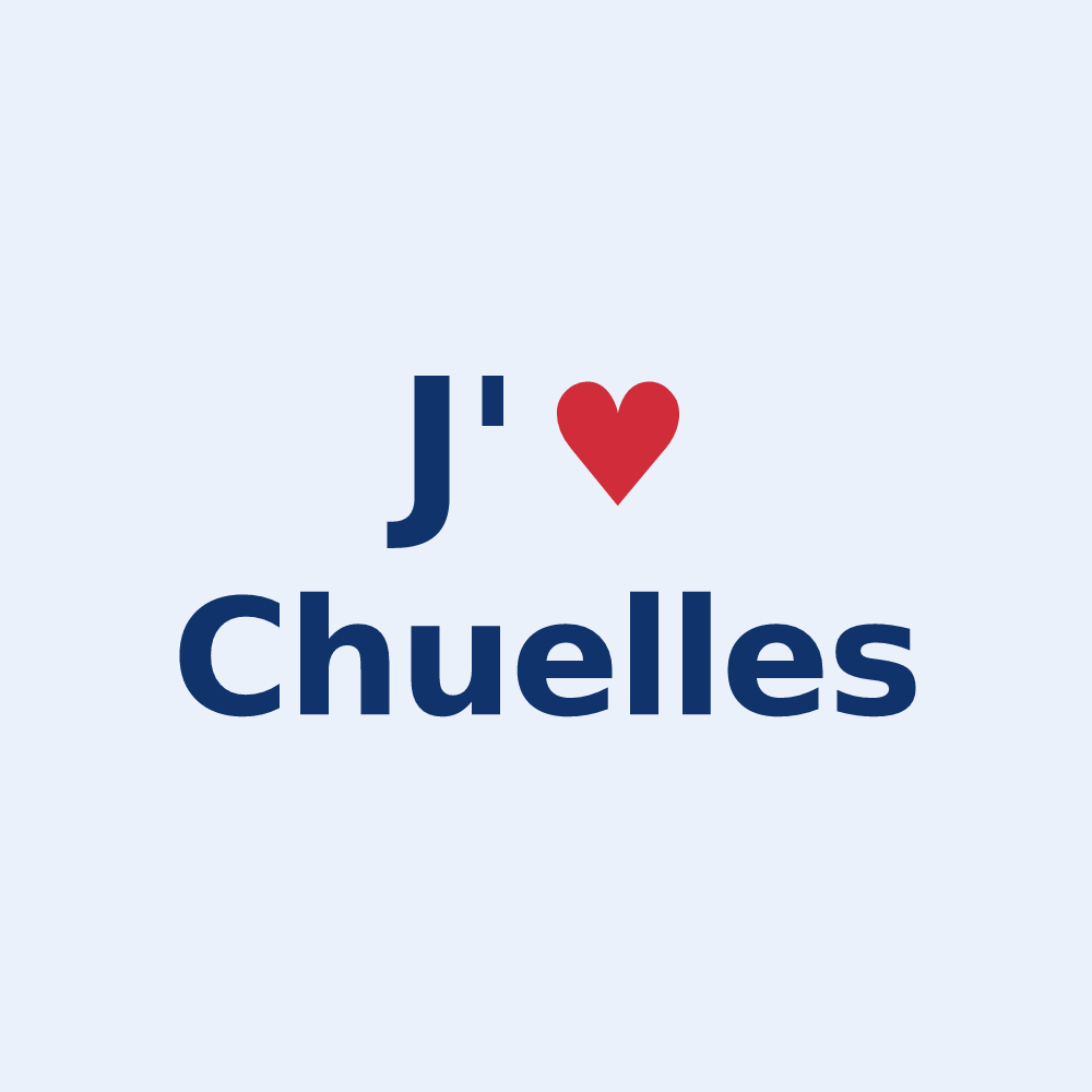 Sticker personnalisé Chuelles — design J'aime Chuelles