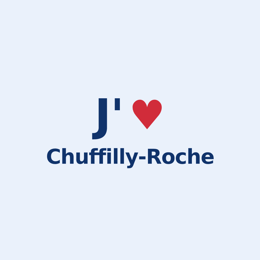 Sticker personnalisé Chuffilly-Roche — design J'aime Chuffilly-Roche
