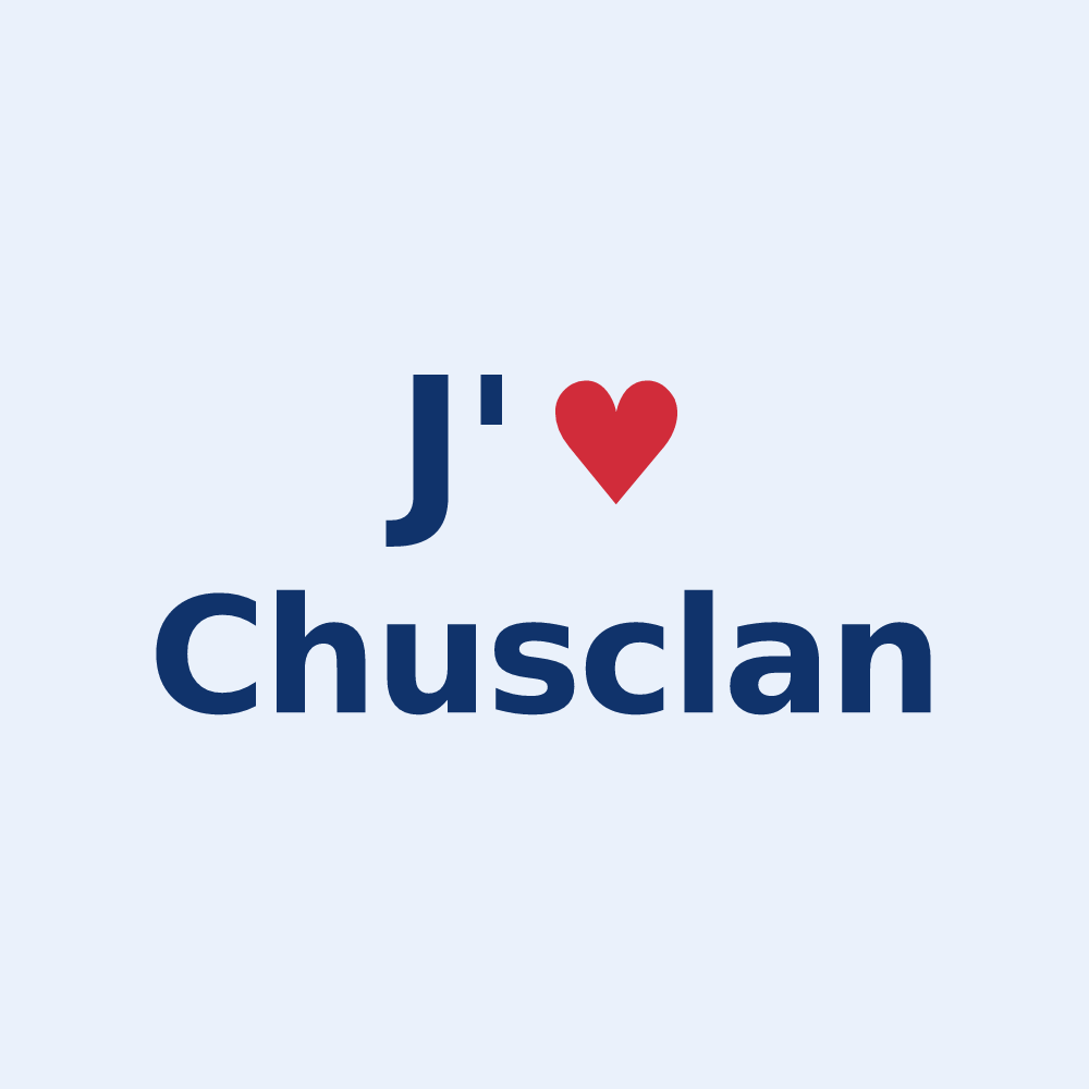 Sticker personnalisé Chusclan — design J'aime Chusclan