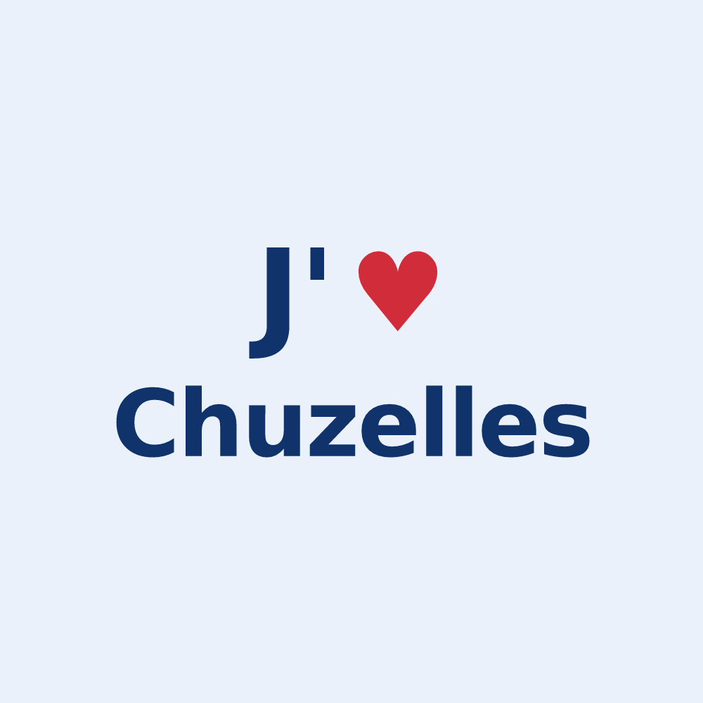 Sticker personnalisé Chuzelles — design J'aime Chuzelles